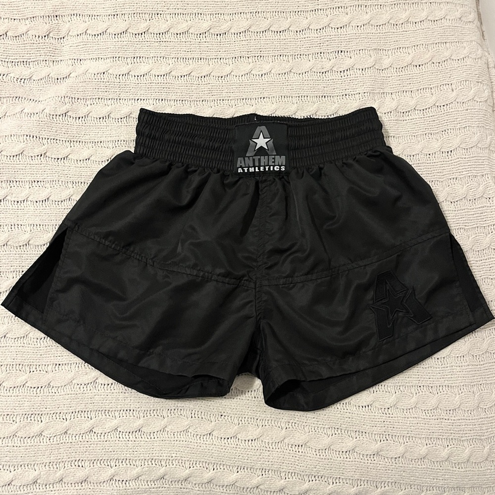 authentic boxing star shorts in black